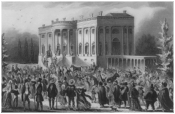 Andrew Jackson's Inaugural, 1828. "President's Levee, or all Creation going to the White House" by Robert Cruikshank, 1789-1856.